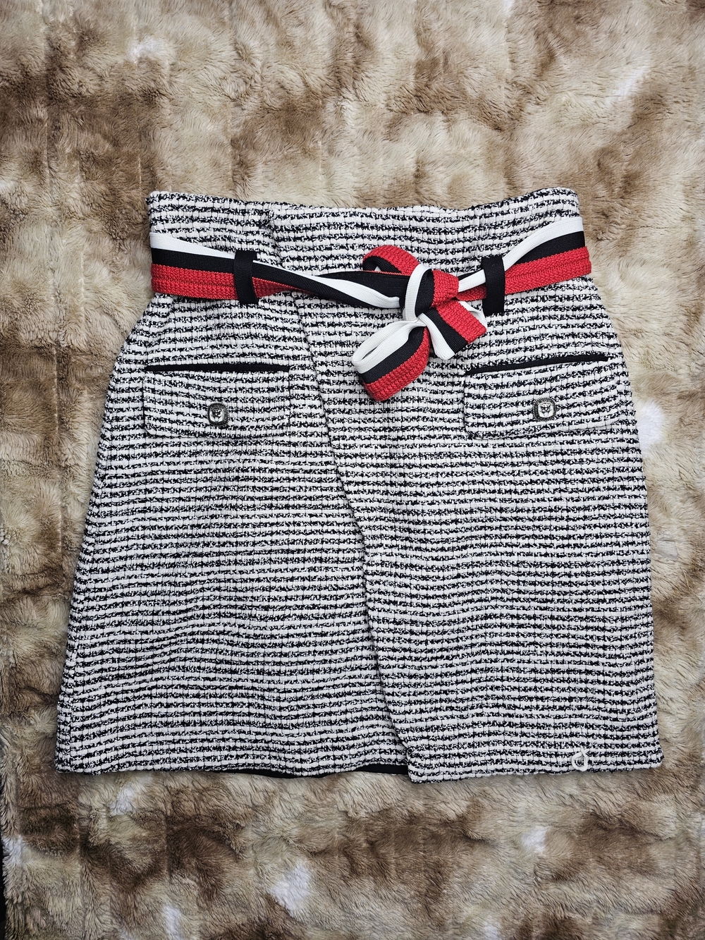 Maje Striped Knit/tweed Women’s Skirt
